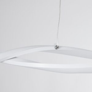 GloboStar® MORALES 61276 Κρεμαστό Φωτιστικό Οροφής Design LED CCT 54W 6048lm 200° AC 220-240V – Εναλλαγή Φωτισμού μέσω Τηλεχειριστηρίου All In One Ψυχρό 6000k+Φυσικό 4500k+Θερμό 2700k Dimmable Μ90 x Π14 x Υ14cm – Λευκό – 3 Years Warranty