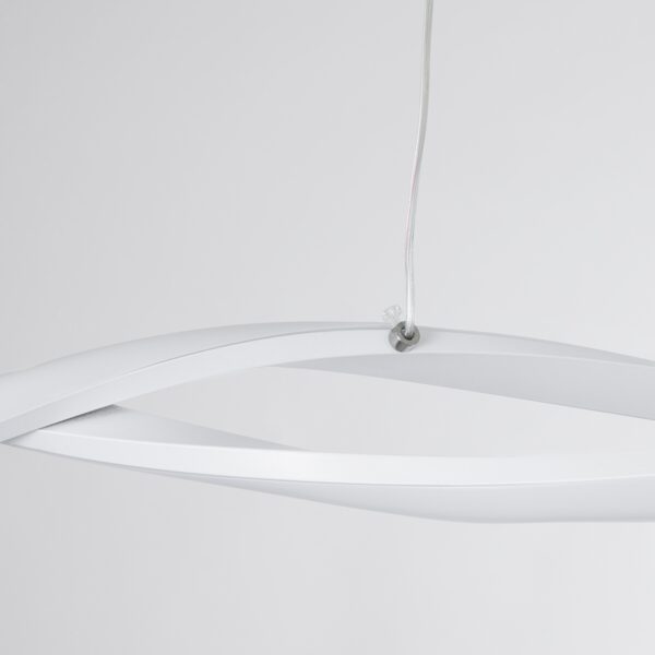 GloboStar® MORALES 61276 Κρεμαστό Φωτιστικό Οροφής Design LED CCT 54W 6048lm 200° AC 220-240V – Εναλλαγή Φωτισμού μέσω Τηλεχειριστηρίου All In One Ψυχρό 6000k+Φυσικό 4500k+Θερμό 2700k Dimmable Μ90 x Π14 x Υ14cm – Λευκό – 3 Years Warranty