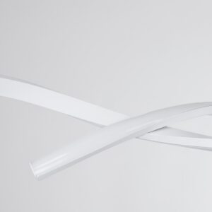 GloboStar® MORALES 61276 Κρεμαστό Φωτιστικό Οροφής Design LED CCT 54W 6048lm 200° AC 220-240V – Εναλλαγή Φωτισμού μέσω Τηλεχειριστηρίου All In One Ψυχρό 6000k+Φυσικό 4500k+Θερμό 2700k Dimmable Μ90 x Π14 x Υ14cm – Λευκό – 3 Years Warranty