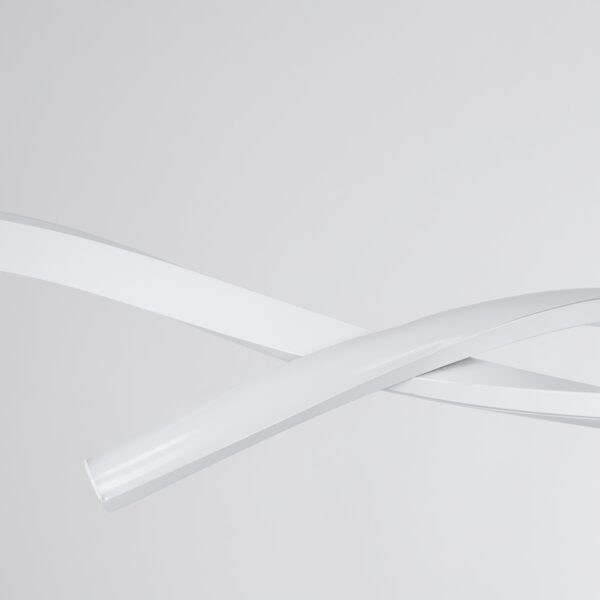 GloboStar® MORALES 61276 Κρεμαστό Φωτιστικό Οροφής Design LED CCT 54W 6048lm 200° AC 220-240V – Εναλλαγή Φωτισμού μέσω Τηλεχειριστηρίου All In One Ψυχρό 6000k+Φυσικό 4500k+Θερμό 2700k Dimmable Μ90 x Π14 x Υ14cm – Λευκό – 3 Years Warranty