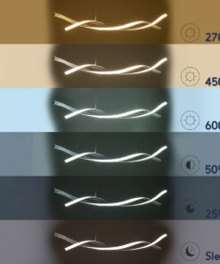 GloboStar® MORALES 61276 Κρεμαστό Φωτιστικό Οροφής Design LED CCT 54W 6048lm 200° AC 220-240V – Εναλλαγή Φωτισμού μέσω Τηλεχειριστηρίου All In One Ψυχρό 6000k+Φυσικό 4500k+Θερμό 2700k Dimmable Μ90 x Π14 x Υ14cm – Λευκό – 3 Years Warranty