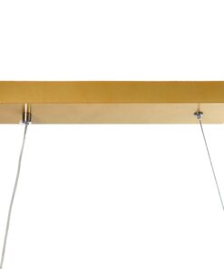 GloboStar® MORALES 61278 Κρεμαστό Φωτιστικό Οροφής Design LED CCT 54W 6048lm 200° AC 220-240V – Εναλλαγή Φωτισμού μέσω Τηλεχειριστηρίου All In One Ψυχρό 6000k+Φυσικό 4500k+Θερμό 2700k Dimmable Μ90 x Π14 x Υ14cm – Χρυσό Πλατίνα – 3 Years Warranty