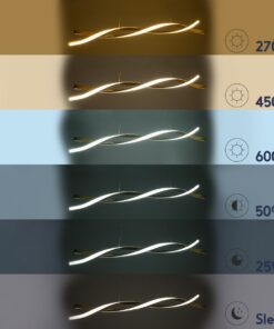 GloboStar® MORALES 61278 Κρεμαστό Φωτιστικό Οροφής Design LED CCT 54W 6048lm 200° AC 220-240V – Εναλλαγή Φωτισμού μέσω Τηλεχειριστηρίου All In One Ψυχρό 6000k+Φυσικό 4500k+Θερμό 2700k Dimmable Μ90 x Π14 x Υ14cm – Χρυσό Πλατίνα – 3 Years Warranty