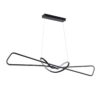 GloboStar® DOLORES 61279 Κρεμαστό Φωτιστικό Οροφής Design LED CCT 105W 11760lm 300° AC 220-240V – Εναλλαγή Φωτισμού μέσω Τηλεχειριστηρίου All In One Ψυχρό 6000k+Φυσικό 4500k+Θερμό 2700k Dimmable Μ110 x Π17 x Υ17.5cm – Μαύρο – 3 Years Warranty