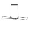 GloboStar® DOLORES 61279 Κρεμαστό Φωτιστικό Οροφής Design LED CCT 105W 11760lm 300° AC 220-240V – Εναλλαγή Φωτισμού μέσω Τηλεχειριστηρίου All In One Ψυχρό 6000k+Φυσικό 4500k+Θερμό 2700k Dimmable Μ110 x Π17 x Υ17.5cm – Μαύρο – 3 Years Warranty