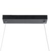 GloboStar® DOLORES 61279 Κρεμαστό Φωτιστικό Οροφής Design LED CCT 105W 11760lm 300° AC 220-240V – Εναλλαγή Φωτισμού μέσω Τηλεχειριστηρίου All In One Ψυχρό 6000k+Φυσικό 4500k+Θερμό 2700k Dimmable Μ110 x Π17 x Υ17.5cm – Μαύρο – 3 Years Warranty