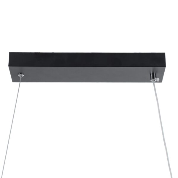 GloboStar® DOLORES 61279 Κρεμαστό Φωτιστικό Οροφής Design LED CCT 105W 11760lm 300° AC 220-240V – Εναλλαγή Φωτισμού μέσω Τηλεχειριστηρίου All In One Ψυχρό 6000k+Φυσικό 4500k+Θερμό 2700k Dimmable Μ110 x Π17 x Υ17.5cm – Μαύρο – 3 Years Warranty