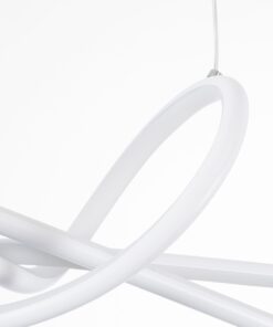 GloboStar® DOLORES 61280 Κρεμαστό Φωτιστικό Οροφής Design LED CCT 105W 11760lm 300° AC 220-240V – Εναλλαγή Φωτισμού μέσω Τηλεχειριστηρίου All In One Ψυχρό 6000k+Φυσικό 4500k+Θερμό 2700k Dimmable Μ110 x Π17 x Υ17.5cm – Λευκό – 3 Years Warranty