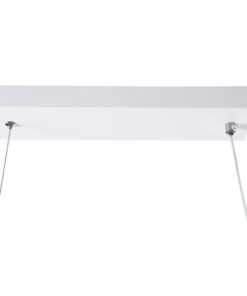 GloboStar® DOLORES 61280 Κρεμαστό Φωτιστικό Οροφής Design LED CCT 105W 11760lm 300° AC 220-240V – Εναλλαγή Φωτισμού μέσω Τηλεχειριστηρίου All In One Ψυχρό 6000k+Φυσικό 4500k+Θερμό 2700k Dimmable Μ110 x Π17 x Υ17.5cm – Λευκό – 3 Years Warranty