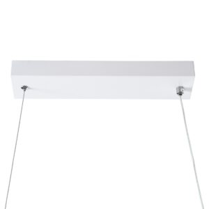 GloboStar® DOLORES 61280 Κρεμαστό Φωτιστικό Οροφής Design LED CCT 105W 11760lm 300° AC 220-240V – Εναλλαγή Φωτισμού μέσω Τηλεχειριστηρίου All In One Ψυχρό 6000k+Φυσικό 4500k+Θερμό 2700k Dimmable Μ110 x Π17 x Υ17.5cm – Λευκό – 3 Years Warranty