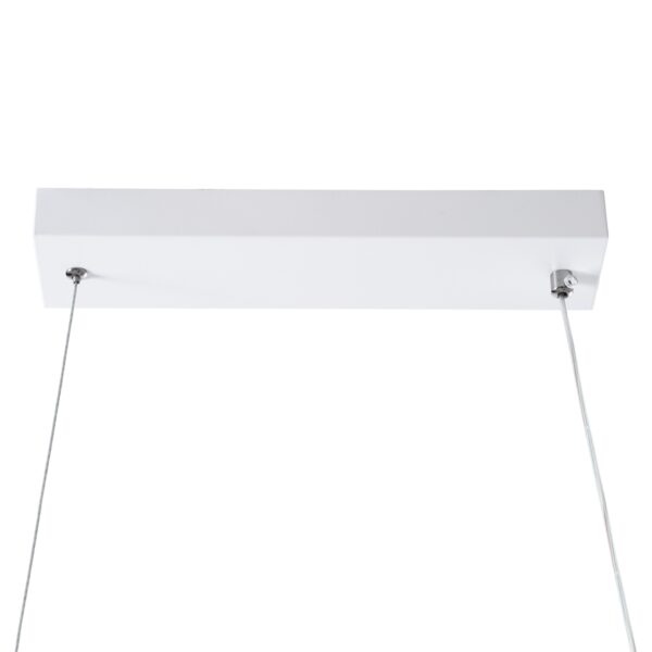 GloboStar® DOLORES 61280 Κρεμαστό Φωτιστικό Οροφής Design LED CCT 105W 11760lm 300° AC 220-240V – Εναλλαγή Φωτισμού μέσω Τηλεχειριστηρίου All In One Ψυχρό 6000k+Φυσικό 4500k+Θερμό 2700k Dimmable Μ110 x Π17 x Υ17.5cm – Λευκό – 3 Years Warranty