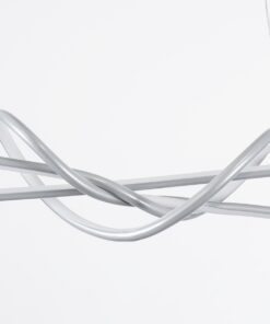 GloboStar® DOLORES 61281 Κρεμαστό Φωτιστικό Οροφής Design LED CCT 105W 11760lm 300° AC 220-240V – Εναλλαγή Φωτισμού μέσω Τηλεχειριστηρίου All In One Ψυχρό 6000k+Φυσικό 4500k+Θερμό 2700k Dimmable Μ110 x Π17 x Υ17.5cm – Νίκελ Ασημί Βούρτσας – 3 Years Warran