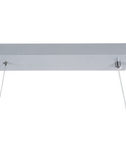 GloboStar® DOLORES 61281 Κρεμαστό Φωτιστικό Οροφής Design LED CCT 105W 11760lm 300° AC 220-240V – Εναλλαγή Φωτισμού μέσω Τηλεχειριστηρίου All In One Ψυχρό 6000k+Φυσικό 4500k+Θερμό 2700k Dimmable Μ110 x Π17 x Υ17.5cm – Νίκελ Ασημί Βούρτσας – 3 Years Warran