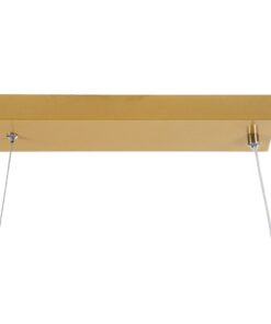 GloboStar® DOLORES 61282 Κρεμαστό Φωτιστικό Οροφής Design LED CCT 105W 11760lm 300° AC 220-240V – Εναλλαγή Φωτισμού μέσω Τηλεχειριστηρίου All In One Ψυχρό 6000k+Φυσικό 4500k+Θερμό 2700k Dimmable Μ110 x Π17 x Υ17.5cm – Χρυσό Βούρτσας – 3 Years Warranty