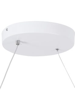 GloboStar® SPIRALE 61284 Κρεμαστό Φωτιστικό Οροφής Design LED CCT 75W 8400lm 300° AC 220-240V – Εναλλαγή Φωτισμού μέσω Τηλεχειριστηρίου All In One Ψυχρό 6000k+Φυσικό 4500k+Θερμό 2700k Dimmable Μ72 x Π25 x Υ18cm – Λευκό – 3 Years Warranty