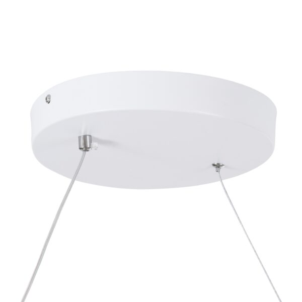 GloboStar® SPIRALE 61284 Κρεμαστό Φωτιστικό Οροφής Design LED CCT 75W 8400lm 300° AC 220-240V – Εναλλαγή Φωτισμού μέσω Τηλεχειριστηρίου All In One Ψυχρό 6000k+Φυσικό 4500k+Θερμό 2700k Dimmable Μ72 x Π25 x Υ18cm – Λευκό – 3 Years Warranty