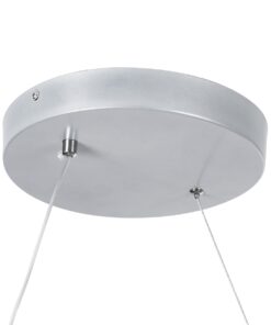 GloboStar® SPIRALE 61285 Κρεμαστό Φωτιστικό Οροφής Design LED CCT 75W 8400lm 300° AC 220-240V – Εναλλαγή Φωτισμού μέσω Τηλεχειριστηρίου All In One Ψυχρό 6000k+Φυσικό 4500k+Θερμό 2700k Dimmable Μ72 x Π25 x Υ18cm – Νίκελ Ασημί Βούρτσας – 3 Years Warranty