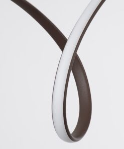 GloboStar® SPIRALE 61287 Κρεμαστό Φωτιστικό Οροφής Design LED CCT 75W 8400lm 300° AC 220-240V – Εναλλαγή Φωτισμού μέσω Τηλεχειριστηρίου All In One Ψυχρό 6000k+Φυσικό 4500k+Θερμό 2700k Dimmable Μ72 x Π25 x Υ18cm – Καφέ – 3 Years Warranty