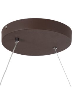 GloboStar® SPIRALE 61287 Κρεμαστό Φωτιστικό Οροφής Design LED CCT 75W 8400lm 300° AC 220-240V – Εναλλαγή Φωτισμού μέσω Τηλεχειριστηρίου All In One Ψυχρό 6000k+Φυσικό 4500k+Θερμό 2700k Dimmable Μ72 x Π25 x Υ18cm – Καφέ – 3 Years Warranty