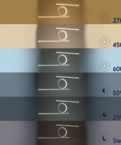 GloboStar® TEREZA 61288 Κρεμαστό Φωτιστικό Οροφής Design LED CCT 67W 7504lm 300° AC 220-240V – Εναλλαγή Φωτισμού μέσω Τηλεχειριστηρίου All In One Ψυχρό 6000k+Φυσικό 4500k+Θερμό 2700K Dimmable Μ110 x Π4.5 x Υ34cm – Μαύρο – 3 Χρόνια Εγγύηση