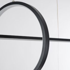GloboStar® LINEARE 61290 Κρεμαστό Φωτιστικό Οροφής Design LED CCT 67W 7504lm 300° AC 220-240V – Εναλλαγή Φωτισμού μέσω Τηλεχειριστηρίου All In One Ψυχρό 6000k+Φυσικό 4500k+Θερμό 2700k Dimmable Μ130 x Π25 x Υ60cm – Μαύρο – 3 Years Warranty