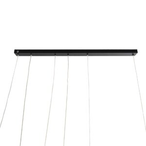 GloboStar® LINEARE 61290 Κρεμαστό Φωτιστικό Οροφής Design LED CCT 67W 7504lm 300° AC 220-240V – Εναλλαγή Φωτισμού μέσω Τηλεχειριστηρίου All In One Ψυχρό 6000k+Φυσικό 4500k+Θερμό 2700k Dimmable Μ130 x Π25 x Υ60cm – Μαύρο – 3 Years Warranty
