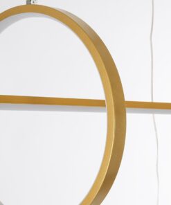 GloboStar® LINEARE 61291 Κρεμαστό Φωτιστικό Οροφής Design LED CCT 67W 7504lm 300° AC 220-240V – Εναλλαγή Φωτισμού μέσω Τηλεχειριστηρίου All In One Ψυχρό 6000k+Φυσικό 4500k+Θερμό 2700k Dimmable Μ130 x Π25 x Υ60cm – Χρυσό Πλατίνα – 3 Years Warranty