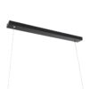 GloboStar® WINDY 61292 Κρεμαστό Φωτιστικό Οροφής Design LED CCT 67W 7504lm 300° AC 220-240V – Εναλλαγή Φωτισμού μέσω Τηλεχειριστηρίου All In One Ψυχρό 6000k+Φυσικό 4500k+Θερμό 2700k Dimmable Μ120 x Π4 x Υ30cm – Μαύρο – 3 Years Warranty