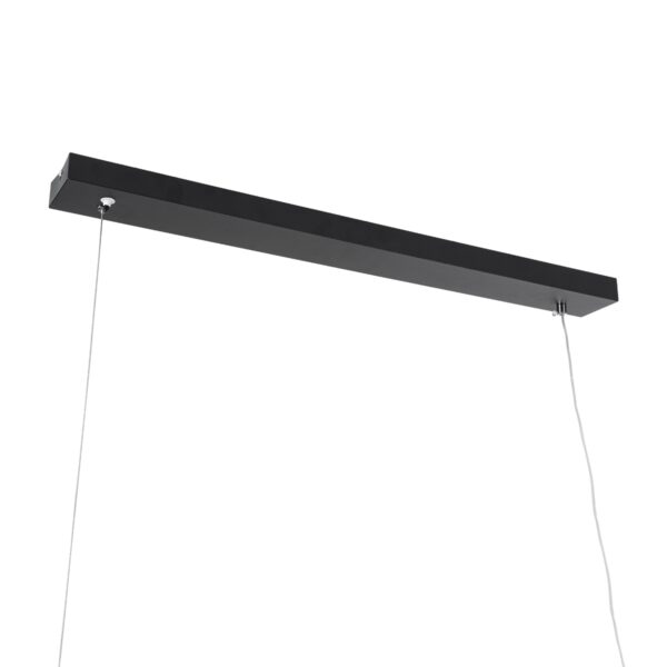 GloboStar® WINDY 61292 Κρεμαστό Φωτιστικό Οροφής Design LED CCT 67W 7504lm 300° AC 220-240V – Εναλλαγή Φωτισμού μέσω Τηλεχειριστηρίου All In One Ψυχρό 6000k+Φυσικό 4500k+Θερμό 2700k Dimmable Μ120 x Π4 x Υ30cm – Μαύρο – 3 Years Warranty