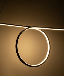 GloboStar® ROME 61294 Κρεμαστό Φωτιστικό Οροφής Linear Design LED CCT 24W 2640lm 200° AC 220-240V – Εναλλαγή Φωτισμού μέσω Διακόπτη On/Off All In One Ψυχρό 6000k+Φυσικό 4500k+Θερμό 2700k Μ65.5 x Π4 x Υ33cm – Μαύρο – 3 Years Warranty