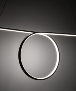 GloboStar® ROME 61294 Κρεμαστό Φωτιστικό Οροφής Linear Design LED CCT 24W 2640lm 200° AC 220-240V – Εναλλαγή Φωτισμού μέσω Διακόπτη On/Off All In One Ψυχρό 6000k+Φυσικό 4500k+Θερμό 2700k Μ65.5 x Π4 x Υ33cm – Μαύρο – 3 Years Warranty