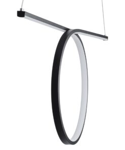 GloboStar® ROME 61294 Κρεμαστό Φωτιστικό Οροφής Linear Design LED CCT 24W 2640lm 200° AC 220-240V – Εναλλαγή Φωτισμού μέσω Διακόπτη On/Off All In One Ψυχρό 6000k+Φυσικό 4500k+Θερμό 2700k Μ65.5 x Π4 x Υ33cm – Μαύρο – 3 Years Warranty