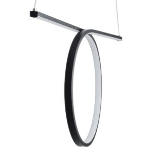 GloboStar® ROME 61294 Κρεμαστό Φωτιστικό Οροφής Linear Design LED CCT 24W 2640lm 200° AC 220-240V – Εναλλαγή Φωτισμού μέσω Διακόπτη On/Off All In One Ψυχρό 6000k+Φυσικό 4500k+Θερμό 2700k Μ65.5 x Π4 x Υ33cm – Μαύρο – 3 Years Warranty