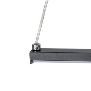 GloboStar® ROME 61294 Κρεμαστό Φωτιστικό Οροφής Linear Design LED CCT 24W 2640lm 200° AC 220-240V – Εναλλαγή Φωτισμού μέσω Διακόπτη On/Off All In One Ψυχρό 6000k+Φυσικό 4500k+Θερμό 2700k Μ65.5 x Π4 x Υ33cm – Μαύρο – 3 Years Warranty