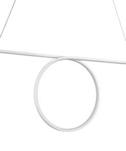 GloboStar® ROME 61295 Κρεμαστό Φωτιστικό Οροφής Linear Design LED CCT 24W 2640lm 200° AC 220-240V – Εναλλαγή Φωτισμού μέσω Διακόπτη On/Off All In One Ψυχρό 6000k+Φυσικό 4500k+Θερμό 2700k Μ65.5 x Π4 x Υ33cm – Λευκό – 3 Years Warranty