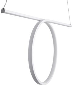 GloboStar® ROME 61295 Κρεμαστό Φωτιστικό Οροφής Linear Design LED CCT 24W 2640lm 200° AC 220-240V – Εναλλαγή Φωτισμού μέσω Διακόπτη On/Off All In One Ψυχρό 6000k+Φυσικό 4500k+Θερμό 2700k Μ65.5 x Π4 x Υ33cm – Λευκό – 3 Years Warranty