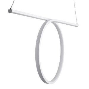 GloboStar® ROME 61295 Κρεμαστό Φωτιστικό Οροφής Linear Design LED CCT 24W 2640lm 200° AC 220-240V – Εναλλαγή Φωτισμού μέσω Διακόπτη On/Off All In One Ψυχρό 6000k+Φυσικό 4500k+Θερμό 2700k Μ65.5 x Π4 x Υ33cm – Λευκό – 3 Years Warranty