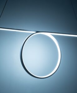 GloboStar® ROME 61296 Κρεμαστό Φωτιστικό Οροφής Linear Design LED CCT 24W 2640lm 200° AC 220-240V – Εναλλαγή Φωτισμού μέσω Διακόπτη On/Off All In One Ψυχρό 6000k+Φυσικό 4500k+Θερμό 2700k Μ65.5 x Π4 x Υ33cm – Ασημί Βούρτσας – 3 Years Warranty