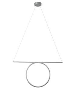 GloboStar® ROME 61296 Κρεμαστό Φωτιστικό Οροφής Linear Design LED CCT 24W 2640lm 200° AC 220-240V – Εναλλαγή Φωτισμού μέσω Διακόπτη On/Off All In One Ψυχρό 6000k+Φυσικό 4500k+Θερμό 2700k Μ65.5 x Π4 x Υ33cm – Ασημί Βούρτσας – 3 Years Warranty