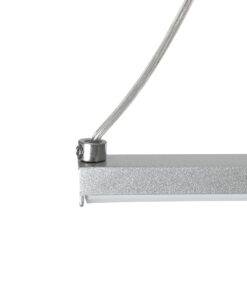 GloboStar® ROME 61296 Κρεμαστό Φωτιστικό Οροφής Linear Design LED CCT 24W 2640lm 200° AC 220-240V – Εναλλαγή Φωτισμού μέσω Διακόπτη On/Off All In One Ψυχρό 6000k+Φυσικό 4500k+Θερμό 2700k Μ65.5 x Π4 x Υ33cm – Ασημί Βούρτσας – 3 Years Warranty