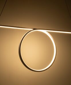 GloboStar® ROME 61296 Κρεμαστό Φωτιστικό Οροφής Linear Design LED CCT 24W 2640lm 200° AC 220-240V – Εναλλαγή Φωτισμού μέσω Διακόπτη On/Off All In One Ψυχρό 6000k+Φυσικό 4500k+Θερμό 2700k Μ65.5 x Π4 x Υ33cm – Ασημί Βούρτσας – 3 Years Warranty