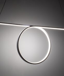 GloboStar® ROME 61296 Κρεμαστό Φωτιστικό Οροφής Linear Design LED CCT 24W 2640lm 200° AC 220-240V – Εναλλαγή Φωτισμού μέσω Διακόπτη On/Off All In One Ψυχρό 6000k+Φυσικό 4500k+Θερμό 2700k Μ65.5 x Π4 x Υ33cm – Ασημί Βούρτσας – 3 Years Warranty