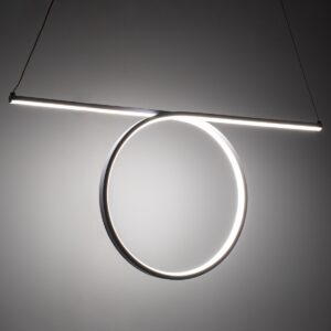 GloboStar® ROME 61296 Κρεμαστό Φωτιστικό Οροφής Linear Design LED CCT 24W 2640lm 200° AC 220-240V – Εναλλαγή Φωτισμού μέσω Διακόπτη On/Off All In One Ψυχρό 6000k+Φυσικό 4500k+Θερμό 2700k Μ65.5 x Π4 x Υ33cm – Ασημί Βούρτσας – 3 Years Warranty