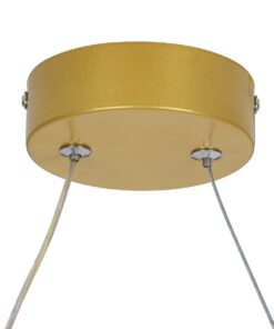 GloboStar® ROME 61297 Κρεμαστό Φωτιστικό Οροφής Linear Design LED CCT 24W 2640lm 200° AC 220-240V – Εναλλαγή Φωτισμού μέσω Διακόπτη On/Off All In One Ψυχρό 6000k+Φυσικό 4500k+Θερμό 2700k Μ65.5 x Π4 x Υ33cm – Χρυσό Βούρτσας – 3 Years Warranty