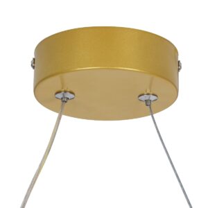 GloboStar® ROME 61297 Κρεμαστό Φωτιστικό Οροφής Linear Design LED CCT 24W 2640lm 200° AC 220-240V – Εναλλαγή Φωτισμού μέσω Διακόπτη On/Off All In One Ψυχρό 6000k+Φυσικό 4500k+Θερμό 2700k Μ65.5 x Π4 x Υ33cm – Χρυσό Βούρτσας – 3 Years Warranty