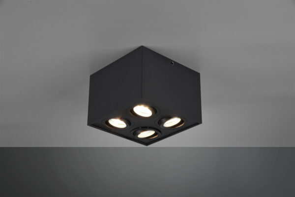 Φωτιστικό Οροφής Trio Lighting   GU10 Μαύρο Ματ Μεταλλικό    613000432