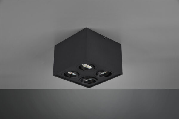 Φωτιστικό Οροφής Trio Lighting   GU10 Μαύρο Ματ Μεταλλικό    613000432