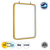 GloboStar® NEROBA 61305 Κρεμαστό Φωτιστικό Οροφής Linear Design LED CCT 18W 1980lm 360° AC 220-240V – Εναλλαγή Φωτισμού μέσω Διακόπτη On/Off All In One Ψυχρό 6000k+Φυσικό 4500k+Θερμό 2700k Μ29 x Π2 x Υ36cm – Χρυσό Βούρτσας – 3 Years Warranty