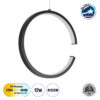 GloboStar® CEROBA 61306 Κρεμαστό Φωτιστικό Οροφής Linear Design LED CCT 12W 1320lm 360° AC 220-240V – Εναλλαγή Φωτισμού μέσω Διακόπτη On/Off All In One Ψυχρό 6000k+Φυσικό 4500k+Θερμό 2700k Φ22 x Π2cm – Μαύρο – 3 Years Warranty