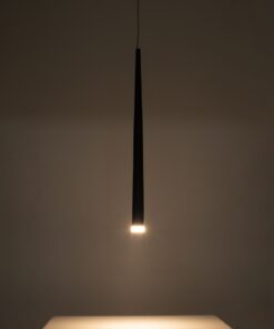 GloboStar® TEARS 61309 Κρεμαστό Φωτιστικό Οροφής Design LED CCT 3W 330lm 180° AC 220-240V – Εναλλαγή Φωτισμού μέσω Διακόπτη On/Off All In One Ψυχρό 6000k+Φυσικό 4500k+Θερμό 2700k Φ3.2 x Υ51.5cm – Μαύρο – 3 Years Warranty